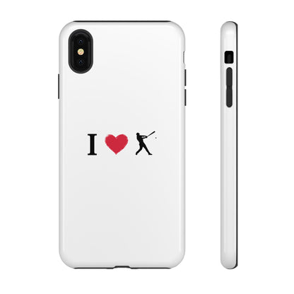 Baseball Love Phone Case, Tough Cases for Sports Lovers, i Heart Baseball Protection, Gift for Players, Cute Sports Case