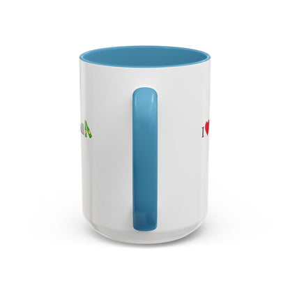 I Love Football Accent Coffee Mug, Perfect Gift for Sports Lovers, Football Enthusiasts, Unique Mug for Game Days, Home or Office Decor