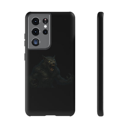 Werewolf Phone Case, Tough Cases, Black Panther Design, Gift for Animal Lovers, Phone Accessories, Fierce Phone Protection