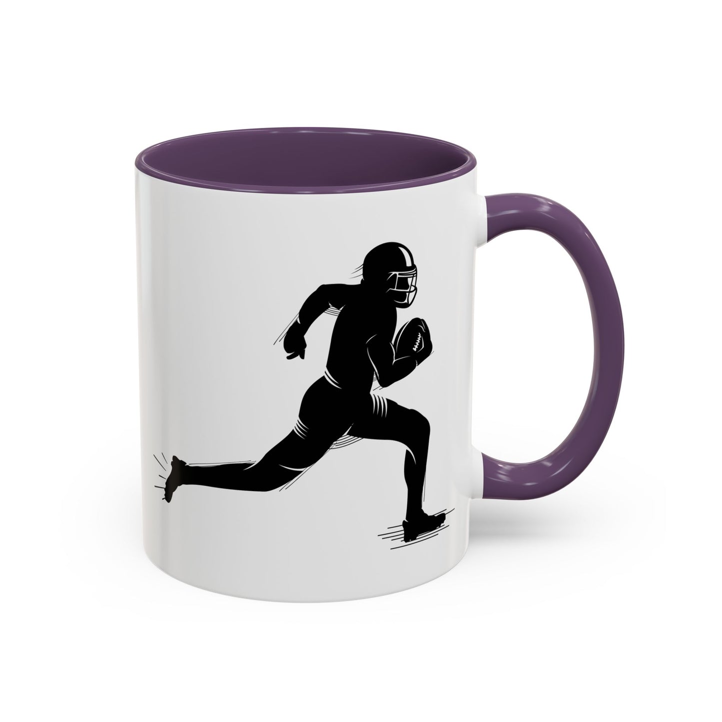Football Player Themed Accent Coffee Mug, Sports Fan Gift, Unique Mug for Athletes, Coffee Lover, Game Day Essential
