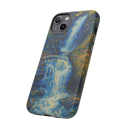 Artistic Phone Case - Waterfall Design, Unique Gift, Phone Accessory, Nature Lover, Original Artwork