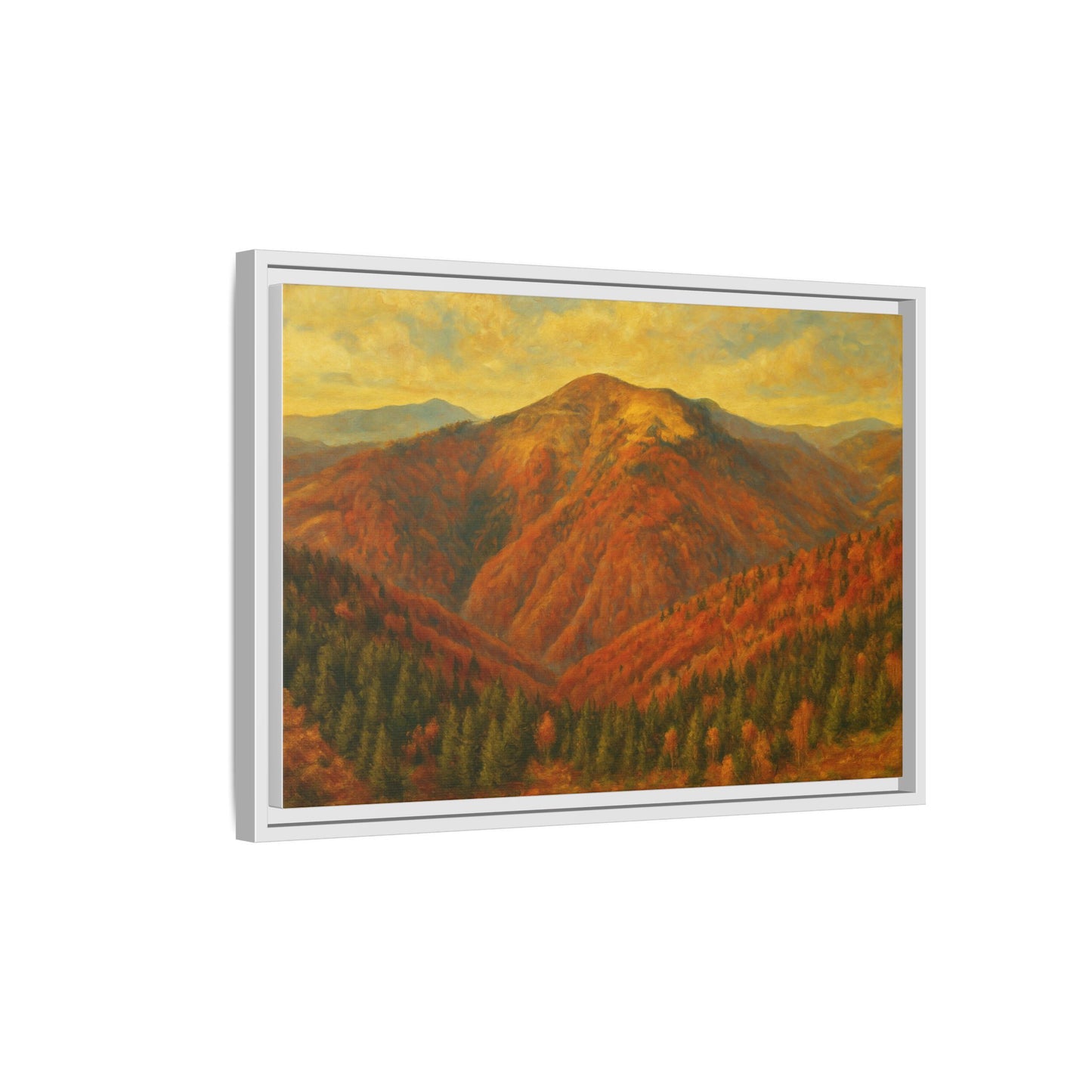 Autumn Landscape Wall Art, Cozy Home Decor, Nature Print, Framed Canvas, Fall Decorations, Gift Idea for Art Lovers