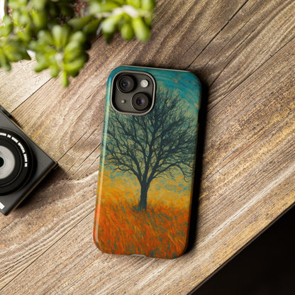 Artistic Phone Case with Tree Design, Nature Lover Gift, Unique Phone Cover, Holiday Present, Eco-friendly Tech Accessories