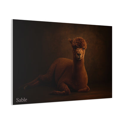 Alpaca Portrait Matte Canvas