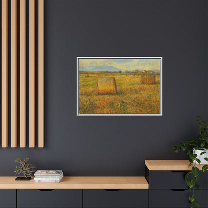Framed Matte Canvas Wall Art - Rustic Farm Landscape, Country Decor, Home Gallery, Gift for Nature Lovers, Housewarming Decor