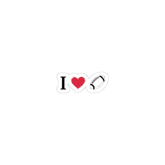 I Love Football -Cut Stickers | Sports Love Decals, Laptop Stickers, Gift for Football Fans, Sticker for Sports Enthusiasts, Home Decor - product image