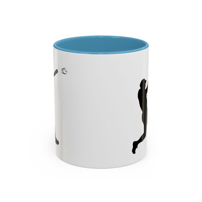 Baseball Player Accent Coffee Mug, Sports Gift, Baseball Lover Mug, Unique Coffee Cup, Personalized Sports Mug