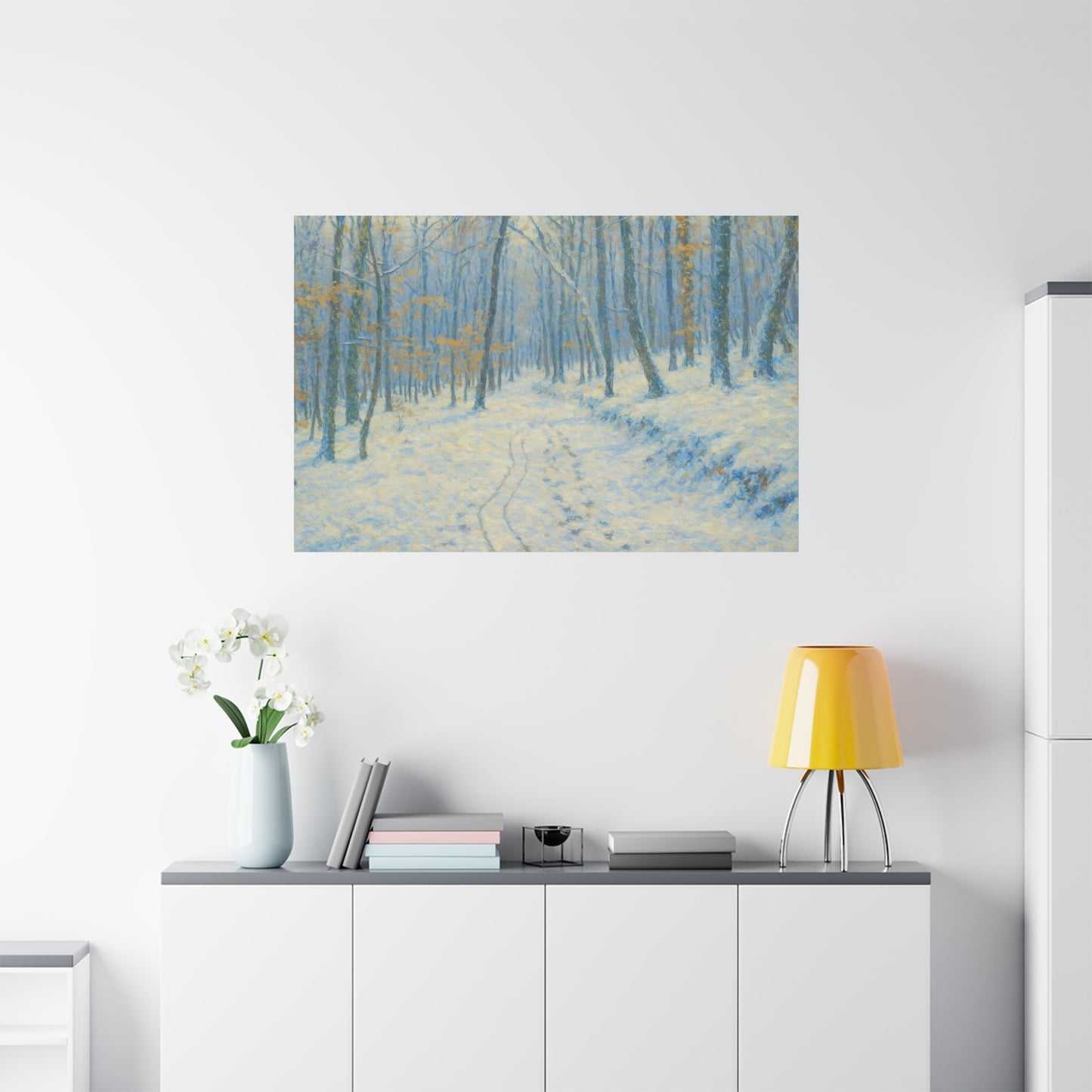 Winter Wonderland Canvas Art, Stretched Canvas Wall Decor, Home Decor, Art for Living Room, Gift for Nature Lovers, Cozy Winter Vibes