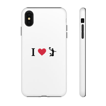 I Love Basketball Phone Case, Sporty Cell Cover, Basketball Gift for Players, Tough Cases, Love for Sports Accessories