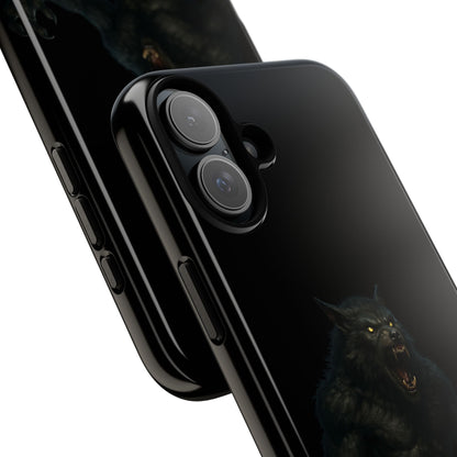 Werewolf Phone Case, Tough Cases, Black Panther Design, Gift for Animal Lovers, Phone Accessories, Fierce Phone Protection