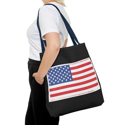 Patriotic Tote Bag, American Flag Carryall, Beach Bag, Reusable Shopping Tote, Independence Day Gift