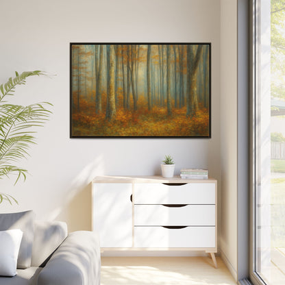 Autumn Forest Canvas Art, Framed Wall Decor, Rustic Home Decor, Nature Artwork, Gift for Nature Lovers