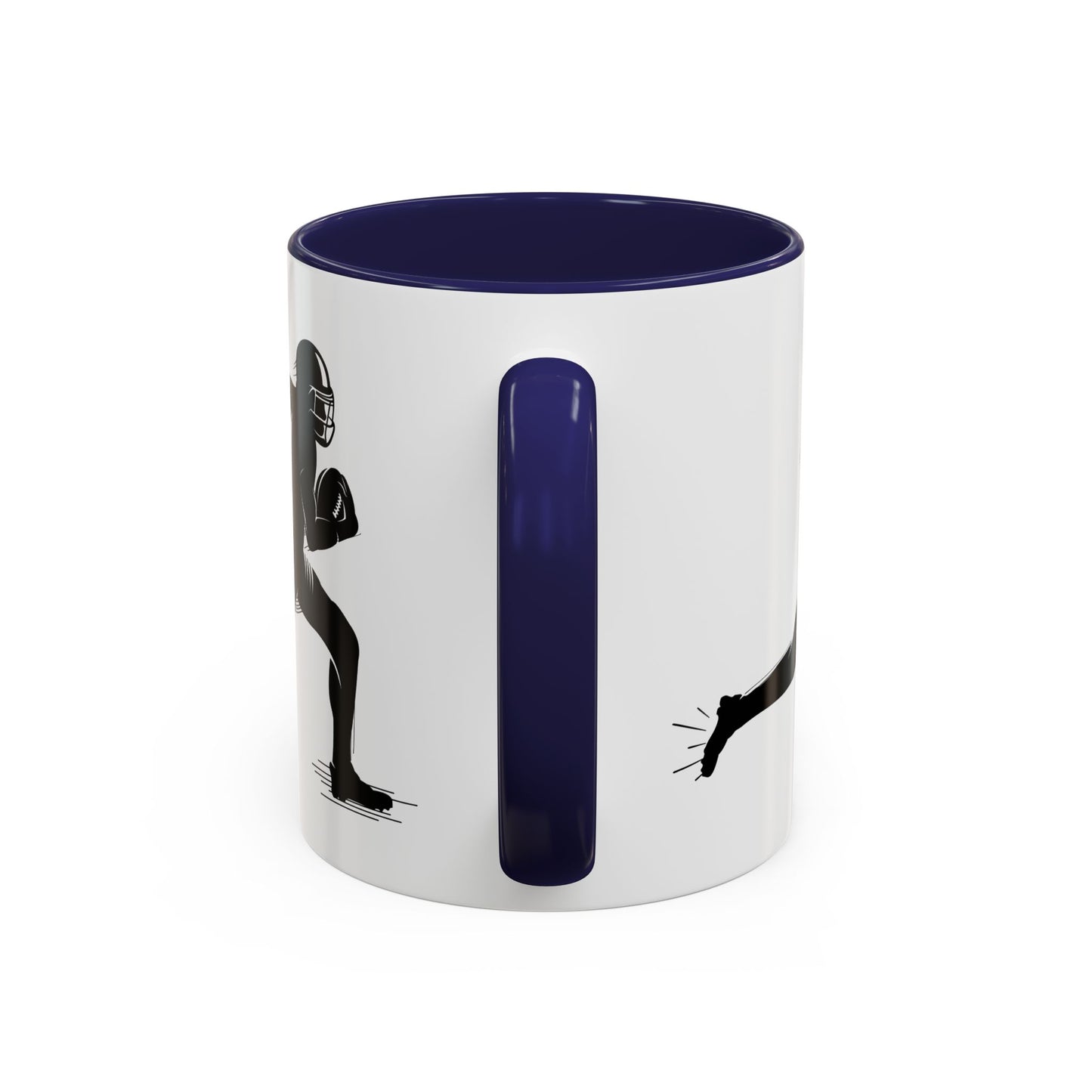 Football Player Themed Accent Coffee Mug, Sports Fan Gift, Unique Mug for Athletes, Coffee Lover, Game Day Essential