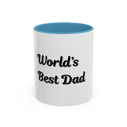 World's Best Dad Accent Coffee Mug - Perfect Gift for Father's Day