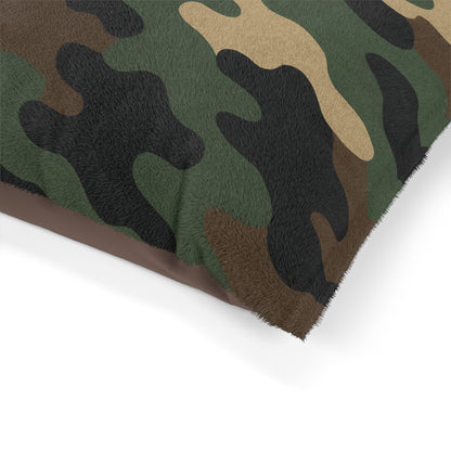 Camouflage Pet Bed for Dogs and Cats, Cozy Military-Inspired Dog Bed, Camo Pet Cushion, Stylish Pet Bedding, Gift for Pet Lovers