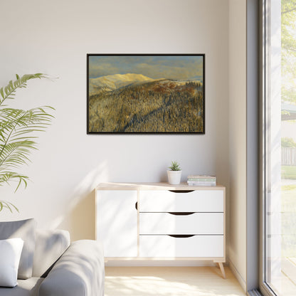 Framed Mountain Canvas Art, Perfect for Home Decor, Nature Wall Art, Gift for Nature Lovers, Cozy Atmosphere