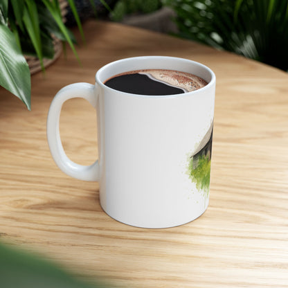 Rustic Cabin Ceramic Mug - Cozy Coffee Cup for Nature Lovers, Gift for Home, Farmhouse Decor, Tea Time, Camping Enthusiasts