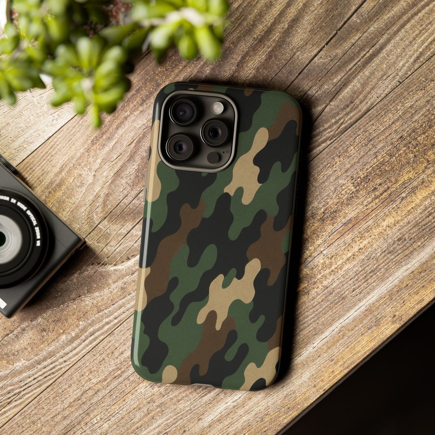 Camouflage Phone Case, Tough Cases, Military Style, Unique Phone Accessories, Gift for Him, Durable Phone Cover