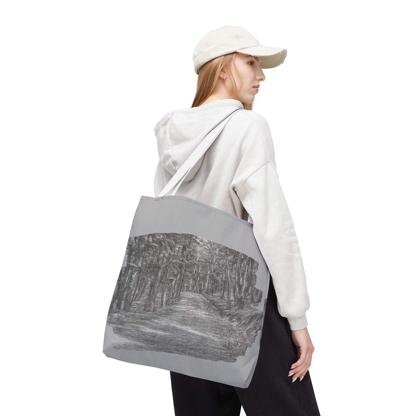 Scenic Path Tote Bag, Reversible Tote, Eco-Friendly Shopper, Outdoor Adventure Bag, Gift for Nature Lovers, Stylish Carryall