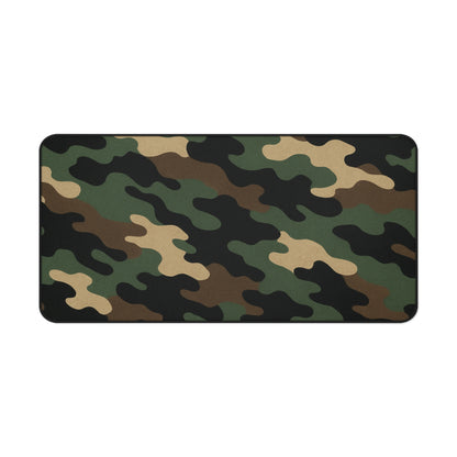 Camouflage Desk Mat - Stylish Workspace Decor, Gamer Mouse Pad, Home Office Accessory, Military Theme, Durable and Functional