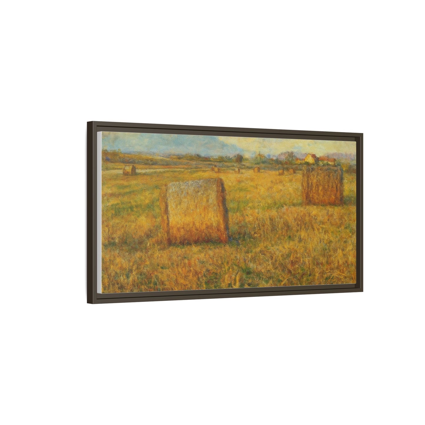 Framed Matte Canvas Wall Art - Rustic Farm Landscape, Country Decor, Home Gallery, Gift for Nature Lovers, Housewarming Decor