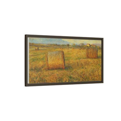 Framed Matte Canvas Wall Art - Rustic Farm Landscape, Country Decor, Home Gallery, Gift for Nature Lovers, Housewarming Decor