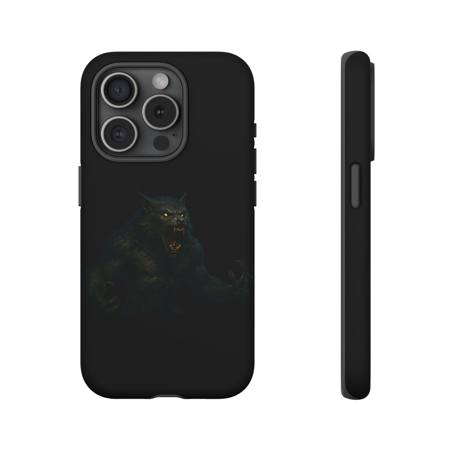 Werewolf Phone Case, Tough Cases, Black Panther Design, Gift for Animal Lovers, Phone Accessories, Fierce Phone Protection