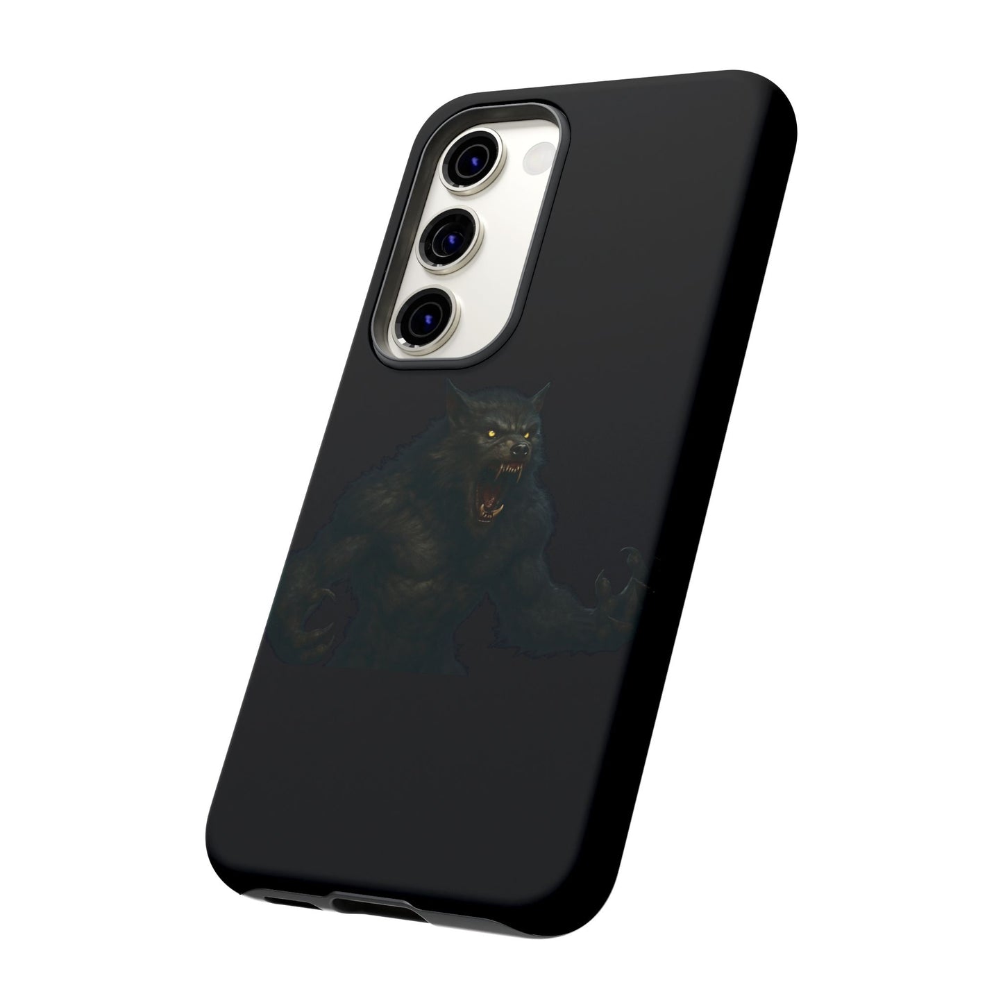 Werewolf Phone Case, Tough Cases, Black Panther Design, Gift for Animal Lovers, Phone Accessories, Fierce Phone Protection