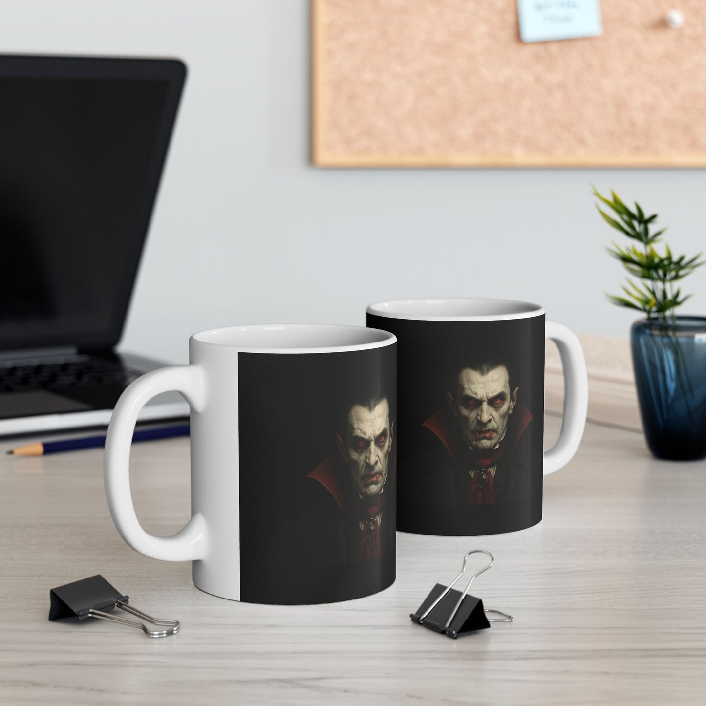 Gothic Dracula Vampire Ceramic Mug, Perfect for Halloween, Spooky Gifts, Coffee Lovers, Home Decor, 11oz & 15oz Sizes