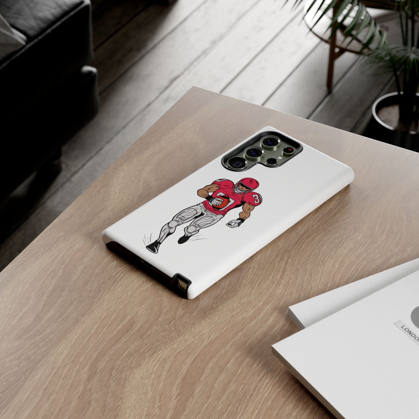 Football Player Tough Case, Sports Phone Cover, Athlete Gift, Tough Phone Case, Fall Sports, Football Lover's Accessory