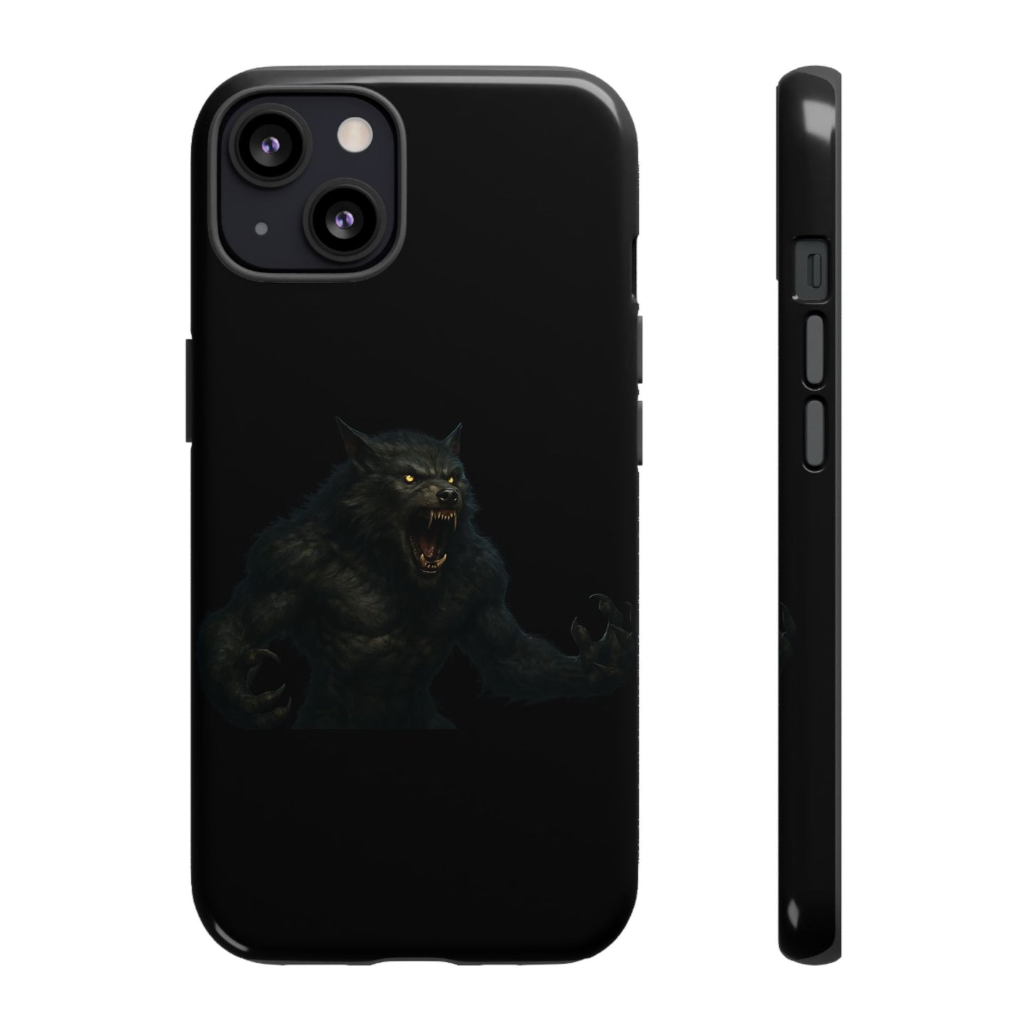 Werewolf Phone Case, Tough Cases, Black Panther Design, Gift for Animal Lovers, Phone Accessories, Fierce Phone Protection