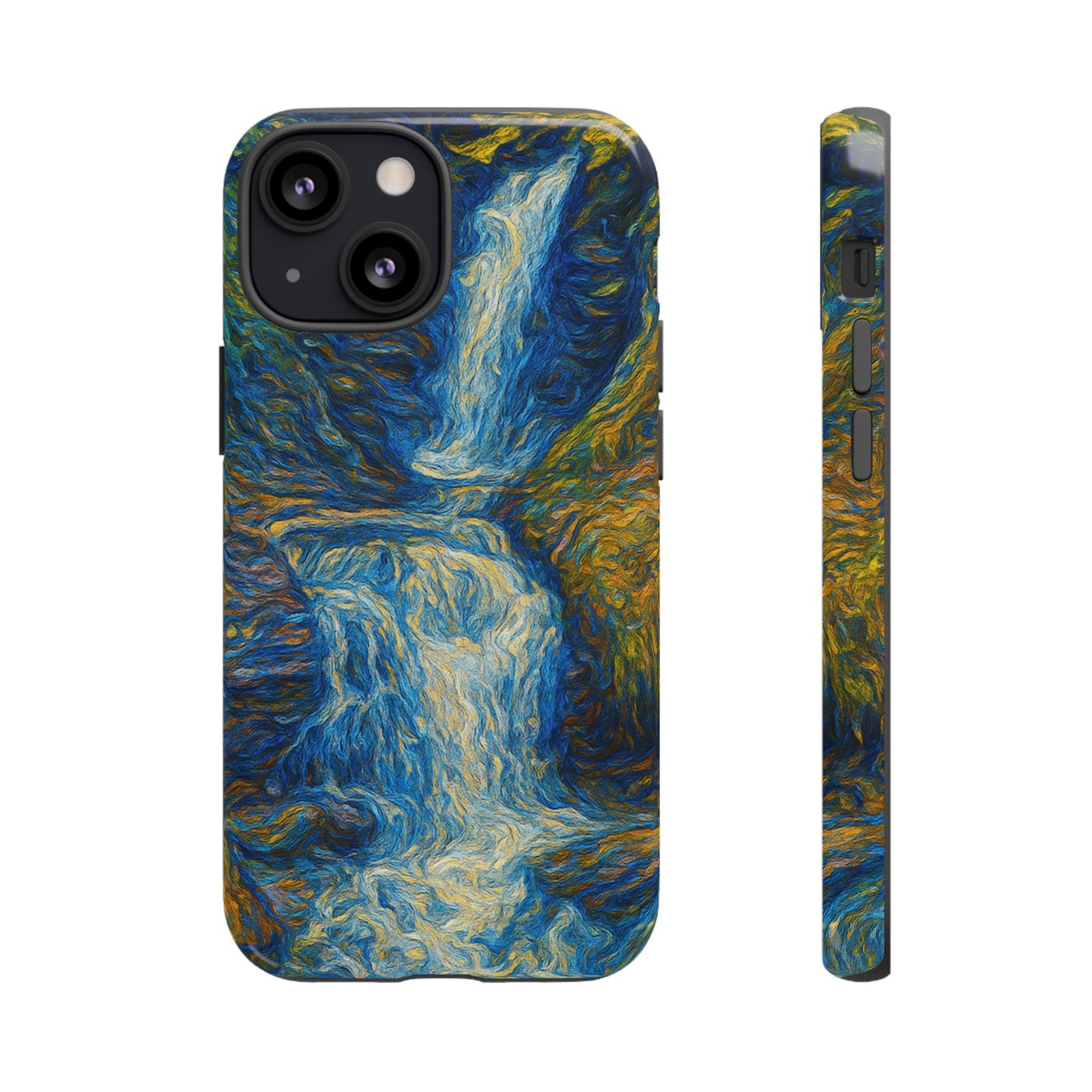 Artistic Phone Case - Waterfall Design, Unique Gift, Phone Accessory, Nature Lover, Original Artwork