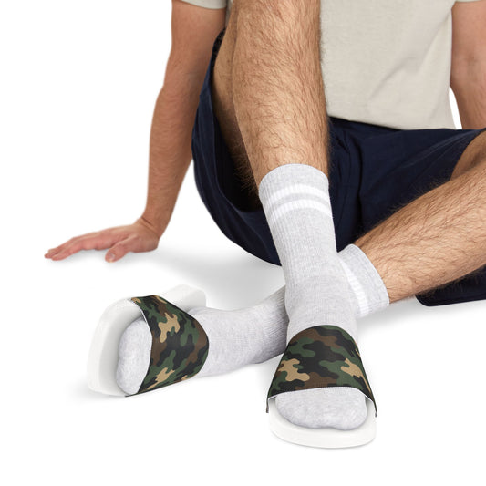 Camouflage Men's Slip-On Sandals | Casual Comfort Footwear for Summer, Beach Days, Outdoor Activities, Gifts for Him, Fashionable Slides