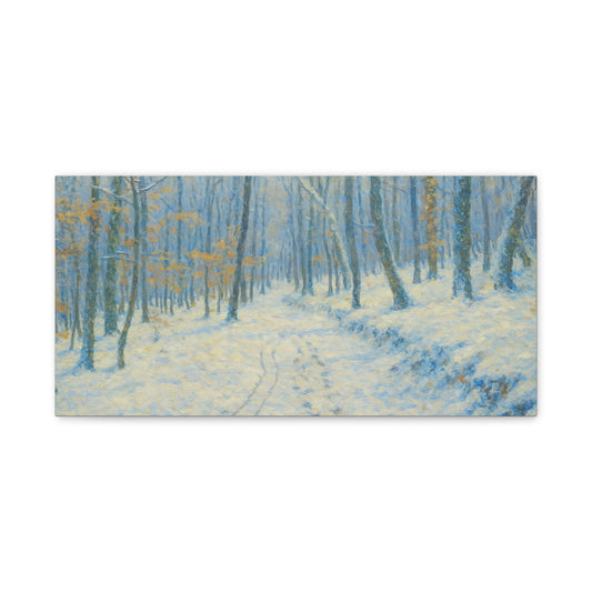 Winter Wonderland Canvas Art, Stretched Canvas Wall Decor, Home Decor, Art for Living Room, Gift for Nature Lovers, Cozy Winter Vibes