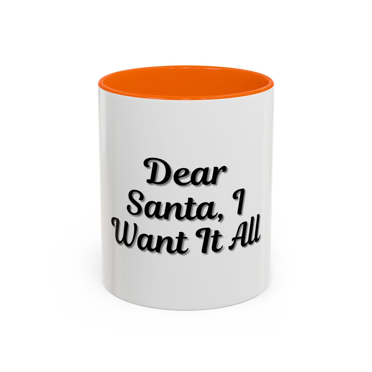 Dear Santa Accent Coffee Mug - Fun Holiday Mug for Christmas Enthusiasts