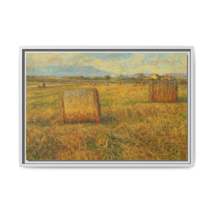 Framed Matte Canvas Wall Art - Rustic Farm Landscape, Country Decor, Home Gallery, Gift for Nature Lovers, Housewarming Decor