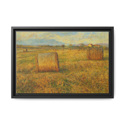 Framed Matte Canvas Wall Art - Rustic Farm Landscape, Country Decor, Home Gallery, Gift for Nature Lovers, Housewarming Decor