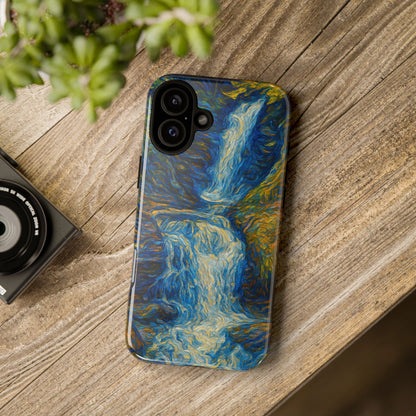 Artistic Phone Case - Waterfall Design, Unique Gift, Phone Accessory, Nature Lover, Original Artwork