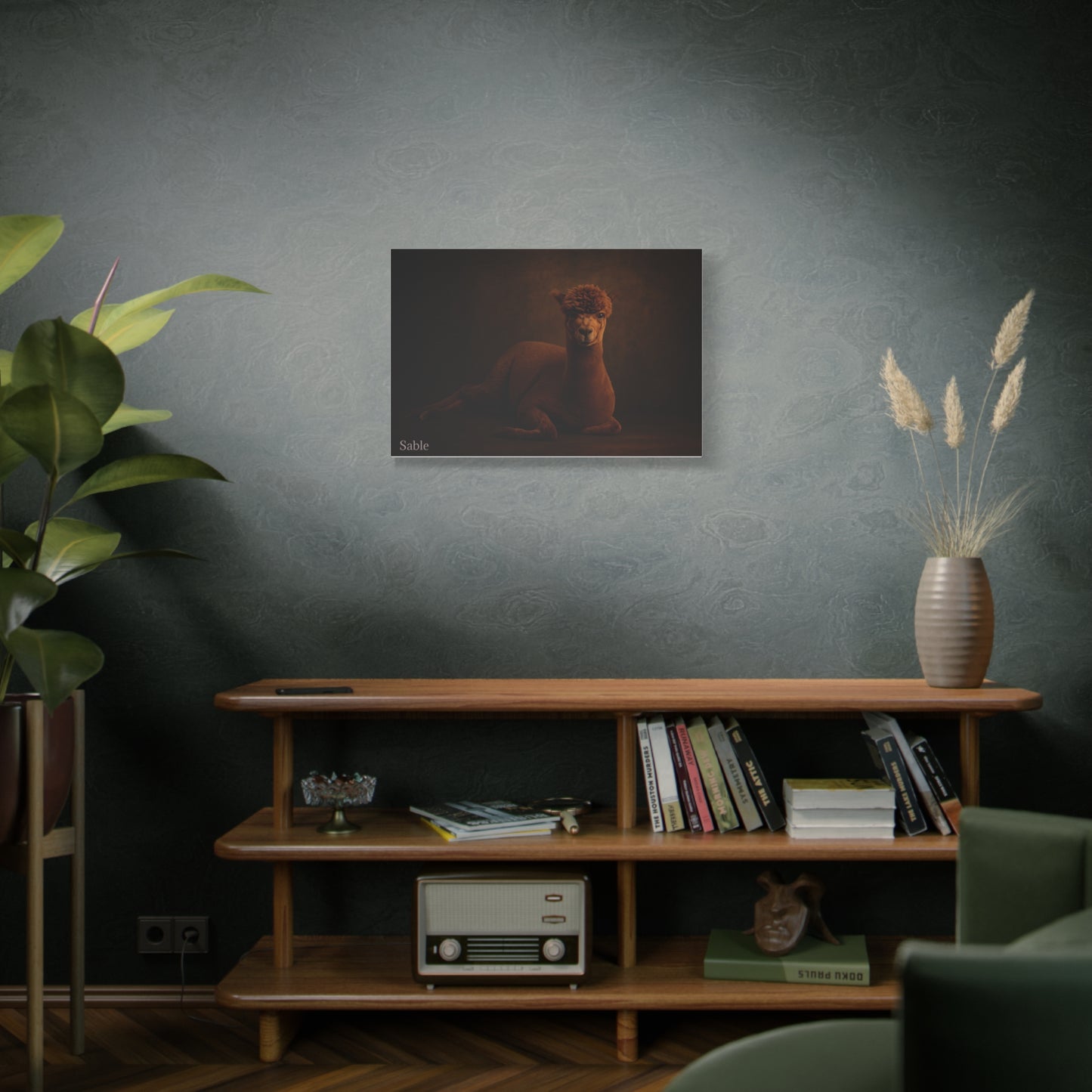 Alpaca Portrait Matte Canvas