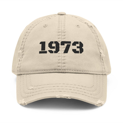 Vintage Distressed Dad Hat | Custom Embroidered Cap, Unisex Fashion Accessory, Gift for Fathers Day, Birthday, Casual Wear, 1973 [...]